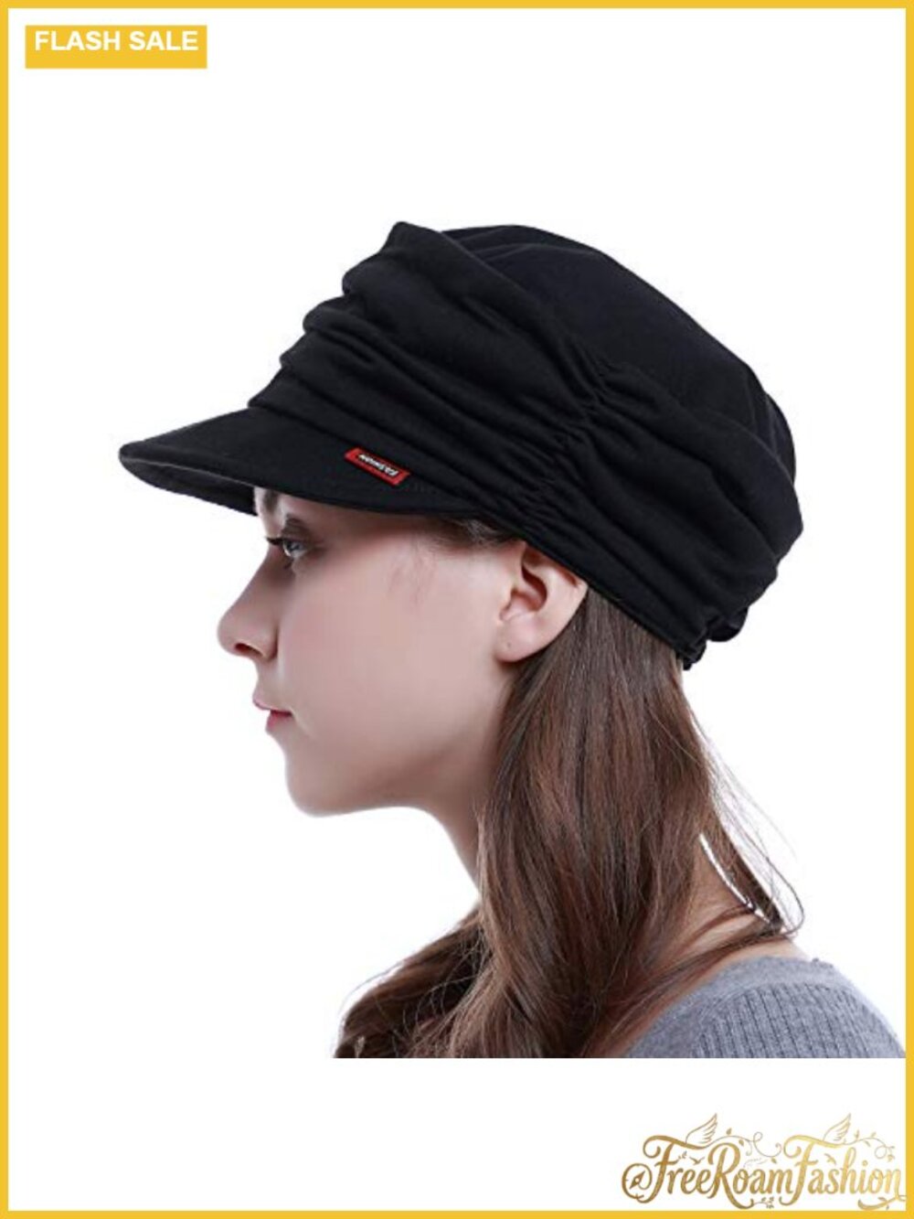 Pre-Tied Brim Visor Hat Cotton Polyester Stretch Fit Women Daily Wear